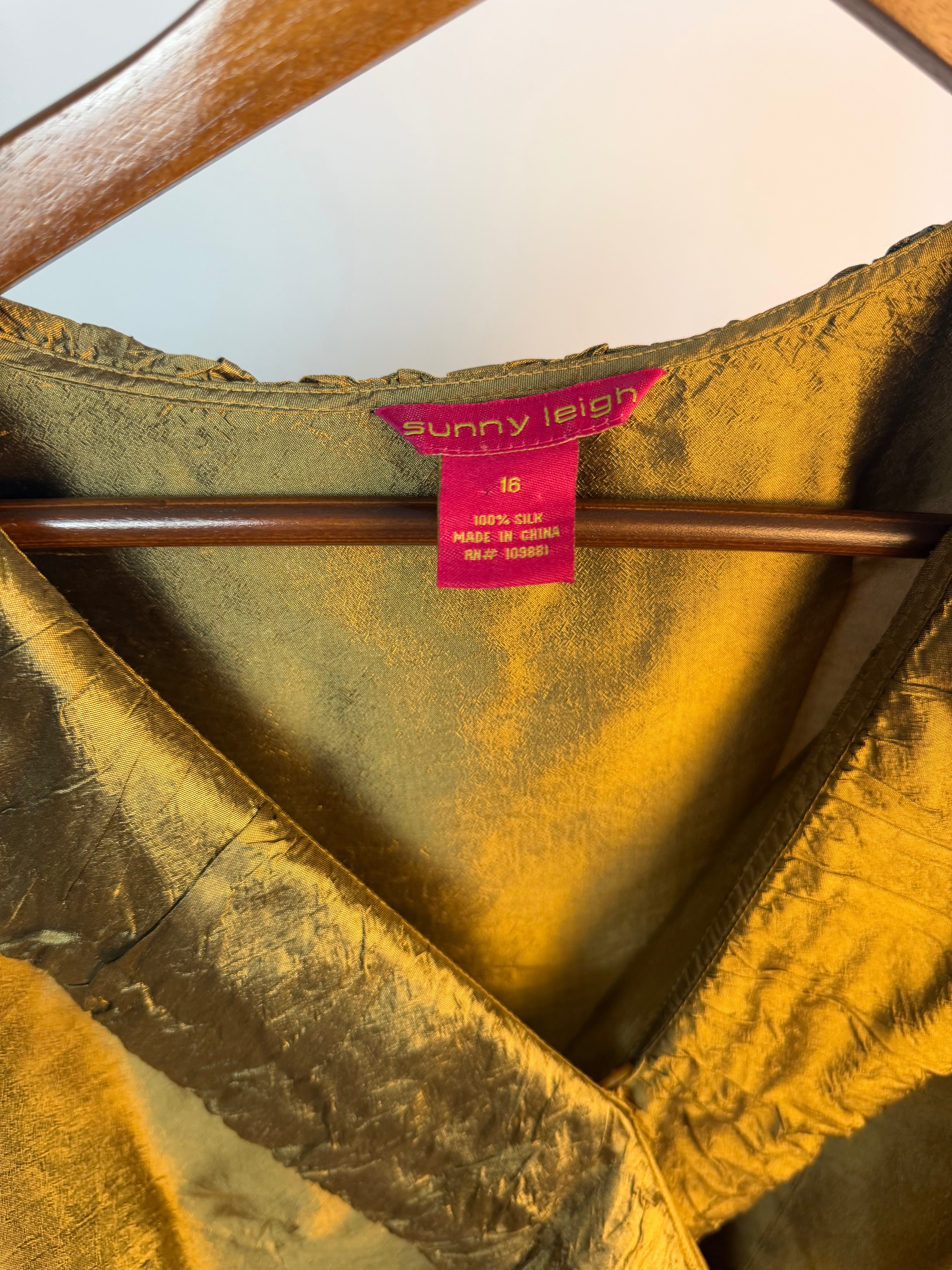 Bronze 100% Silk Top