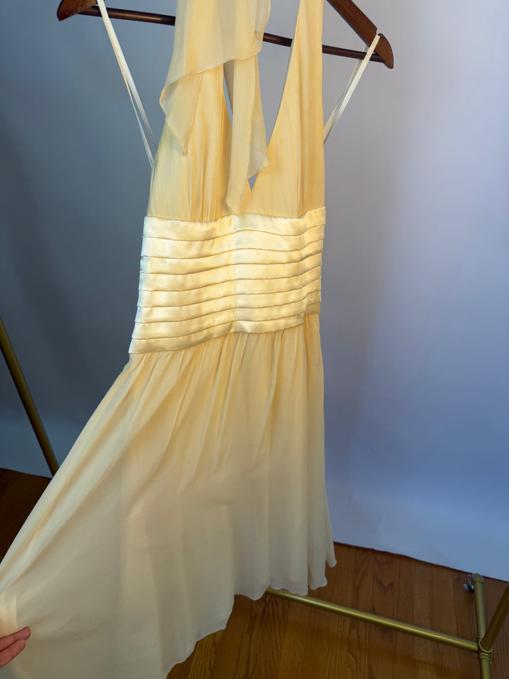 Vintage BCBG Paris 100% Silk Ivory Dress