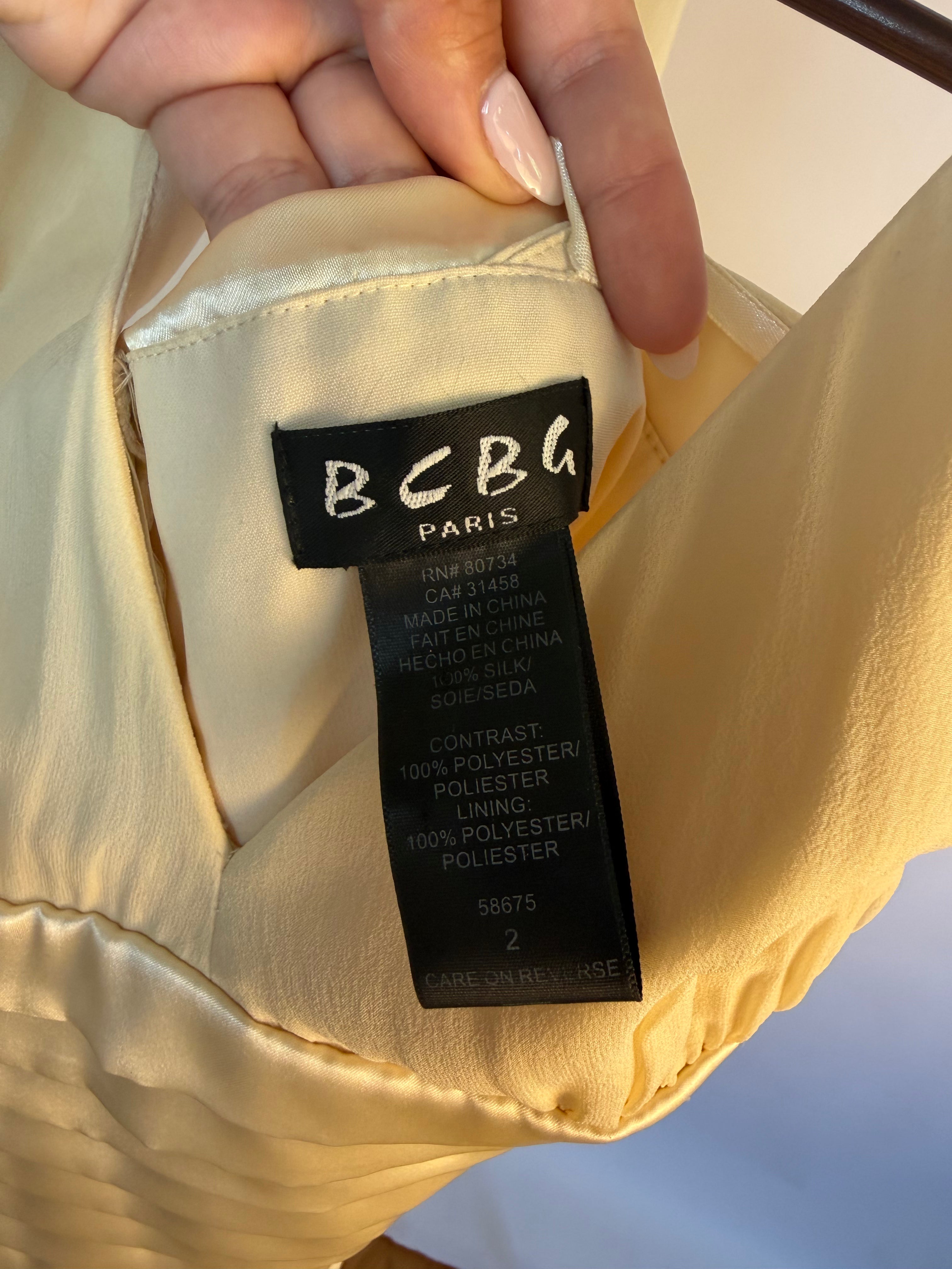 Vintage BCBG Paris 100% Silk Ivory Dress