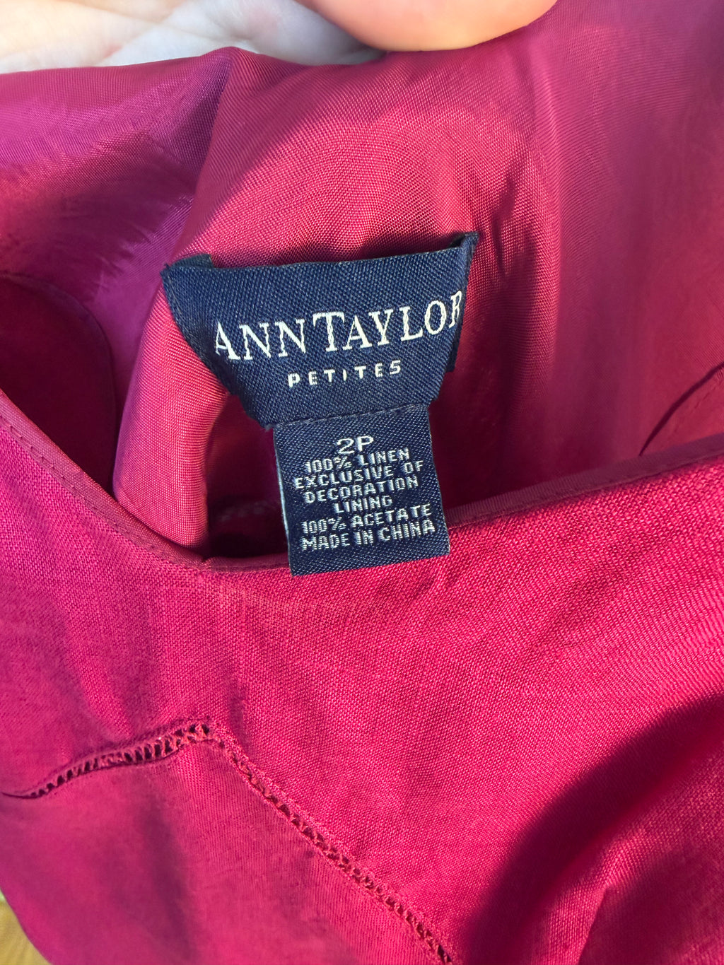 Fuchsia 100% Linen Sleeveless Dress